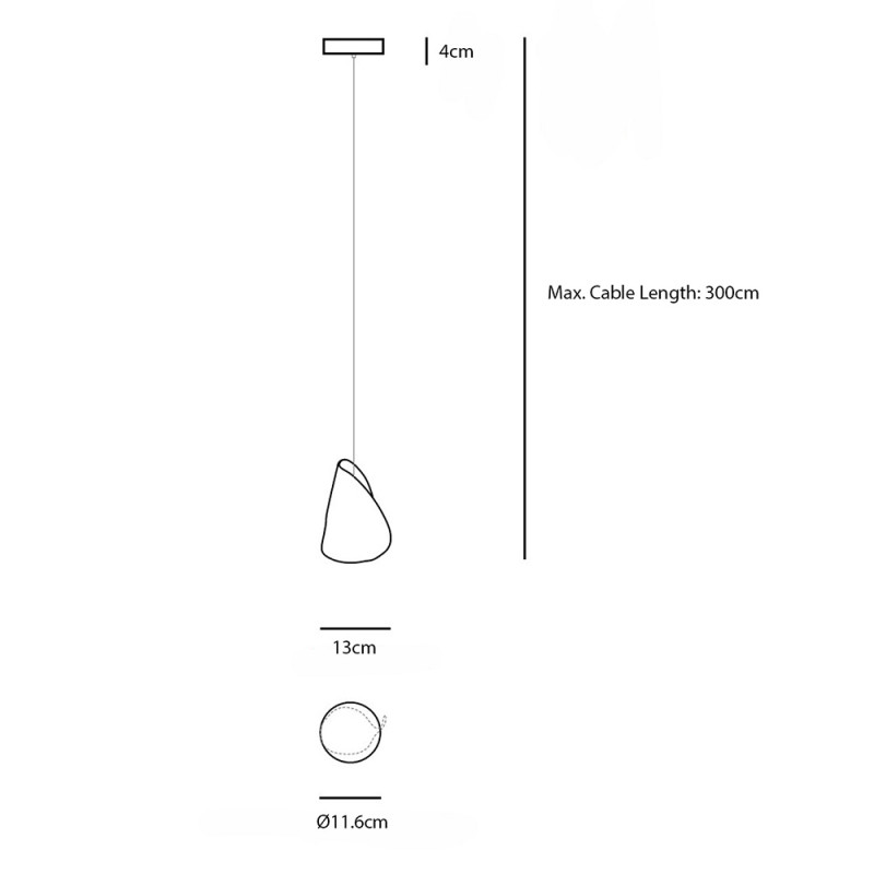 Specification Image for Bocci 21 Single Pendant