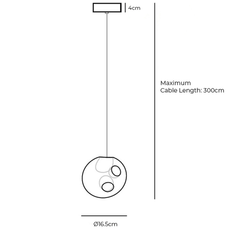 Specification Image for Bocci 28 Single Pendant