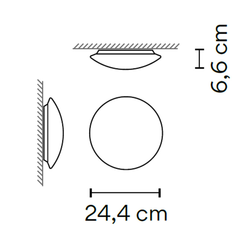 Specification Image for Vibia Puck Wall/Ceiling Light