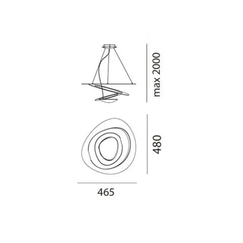 Specification Image for Artemide Pirce Micro Suspension LED light