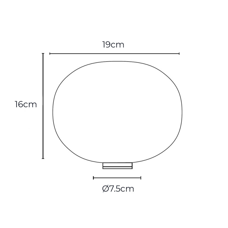 Specification Image for Flos Glo-Ball Basic Zero Table Lamp