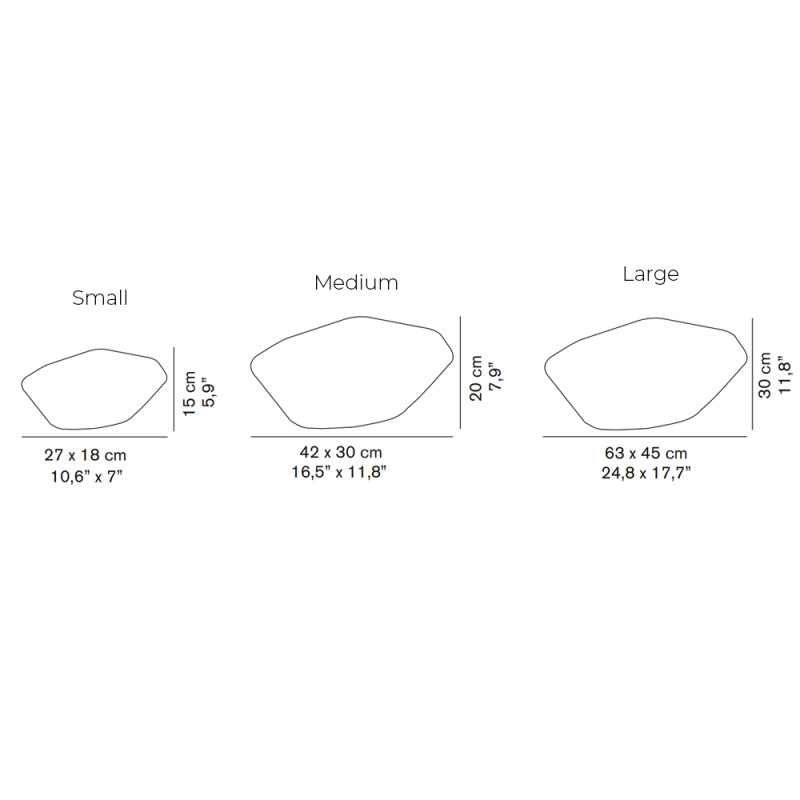 Specification Image for Oluce Stones Outdoor Floor Light