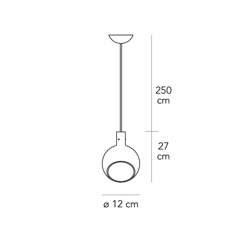 Specification Image for Fontana Arte Parola Suspension Light