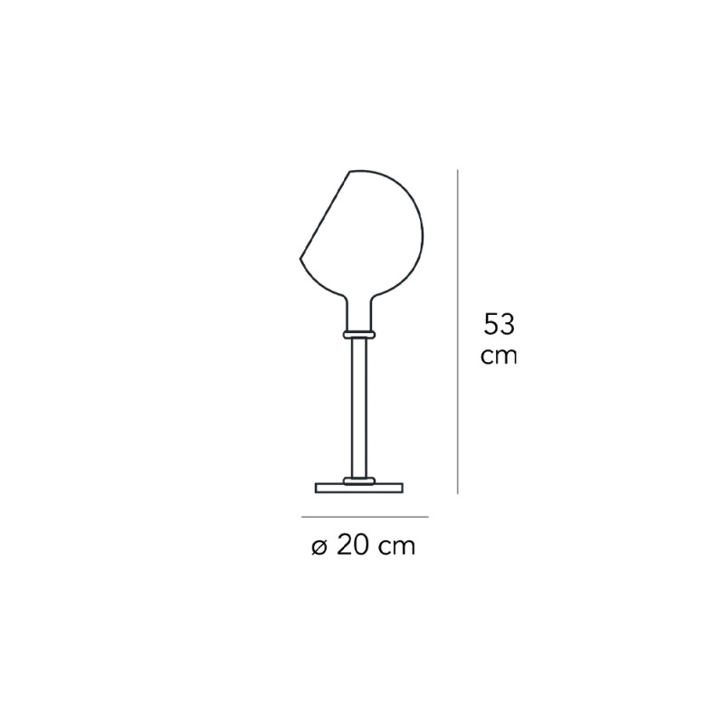 Specification Image for Fontana Arte Parola Table Lamp