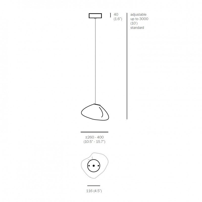 Specification image for Bocci 73.1 Single Pendant