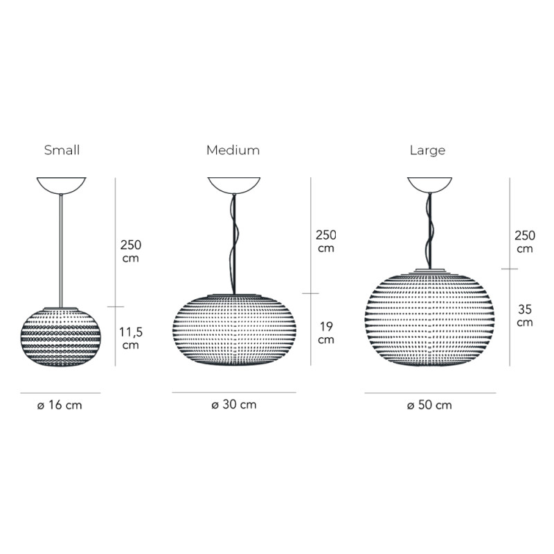 Specification Image for Fontana Arte Bianca Pendant Light