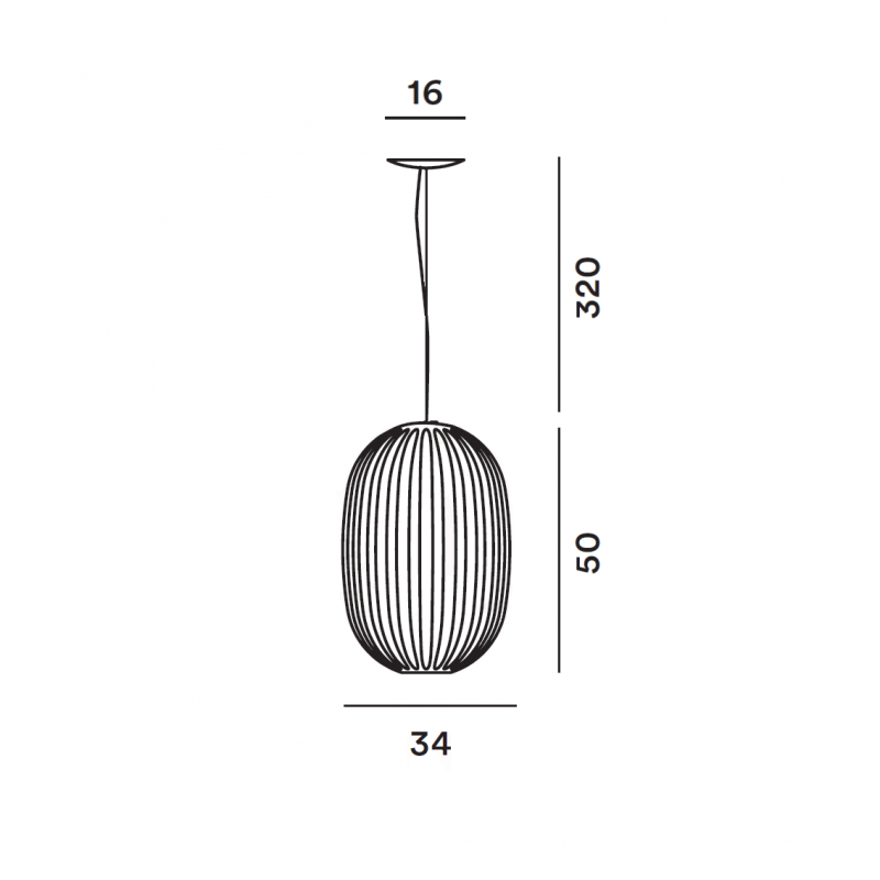 Specification Image for Foscarini Plass Pendant 