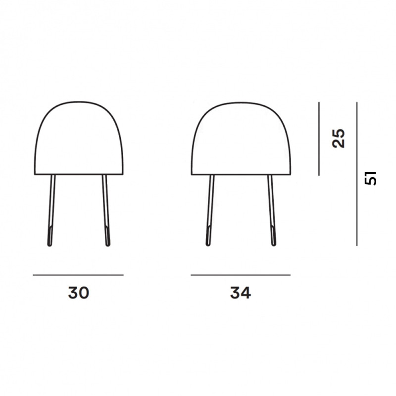 Specification image for Foscarini Kurage Table Lamp