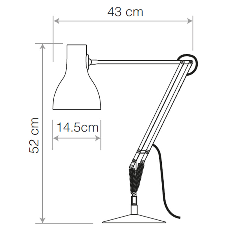 Specification Image for Anglepoise Type 75 Margaret Howell Table Lamp