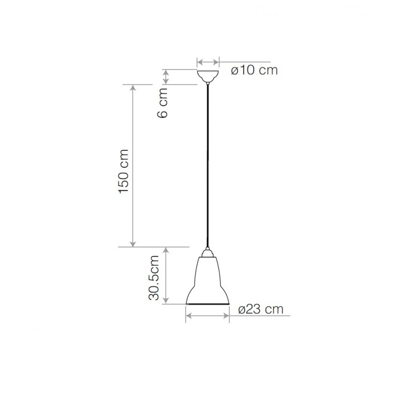 Specification Image for Anglepoise Original 1227 Midi Pendant