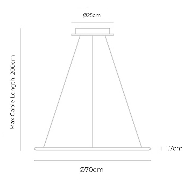 Specification Image for Artemide Discovery LED Suspension