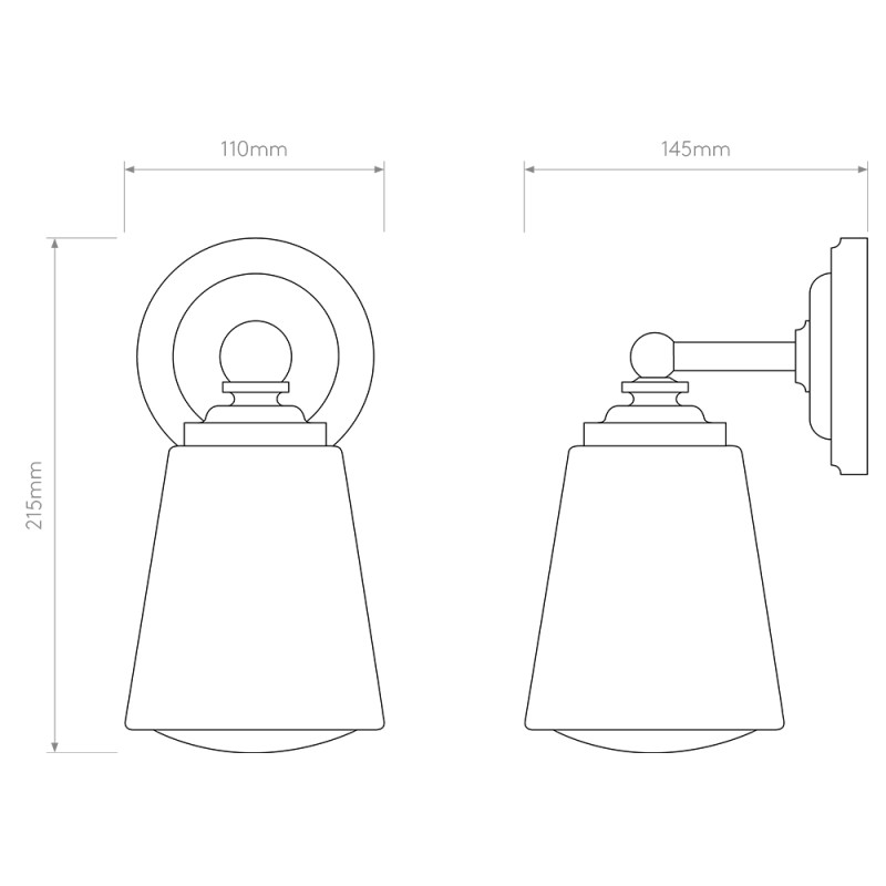 Specification Image for Astro Anton Wall Light