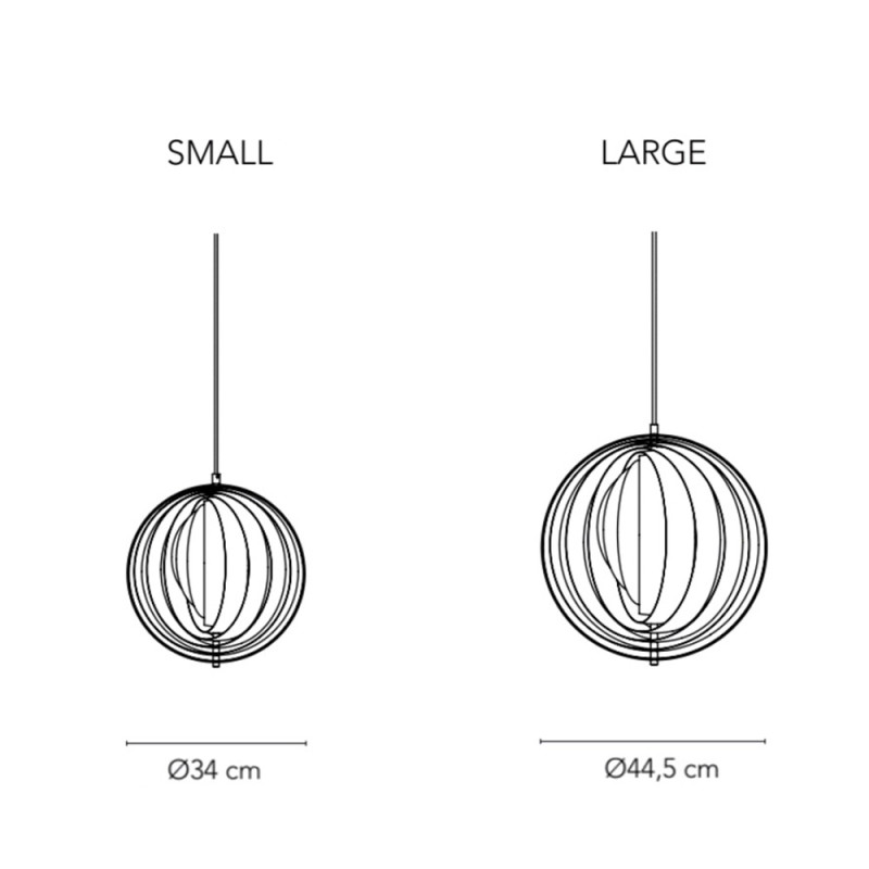 Specification Image for Verpan Moon Pendant