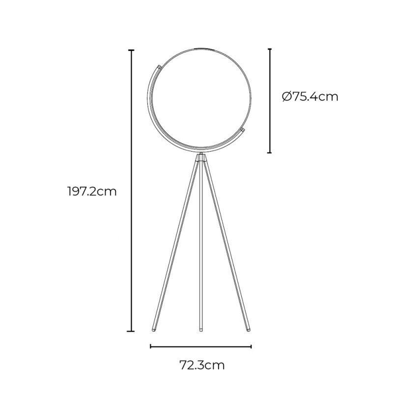 Specification Image for Flos Superloon LED Floor Lamp