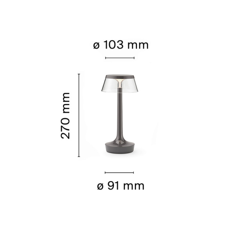 Specification Image for Flos Bon Jour Unplugged LED Portable Lamp