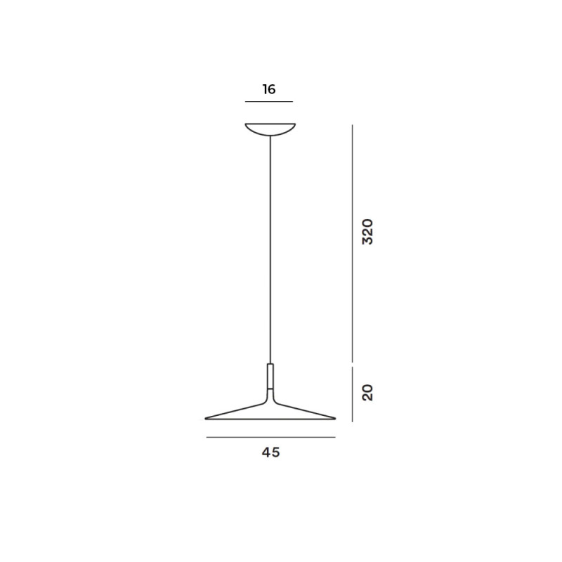 Specification Image for Foscarini Aplomb Large LED Pendant