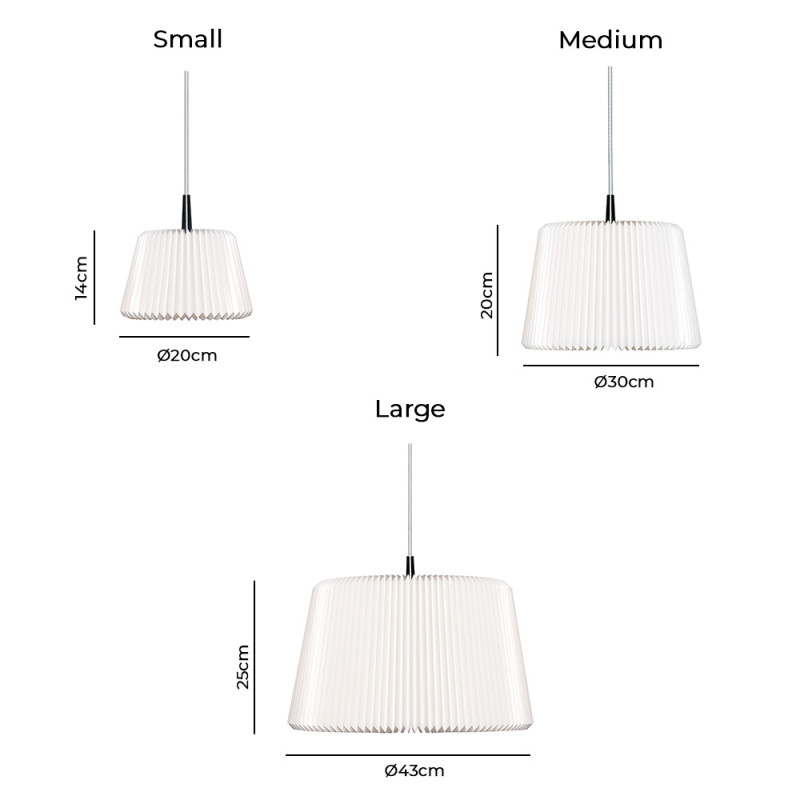 Specification Image for Le Klint Snowdrop 120 Pendant Light
