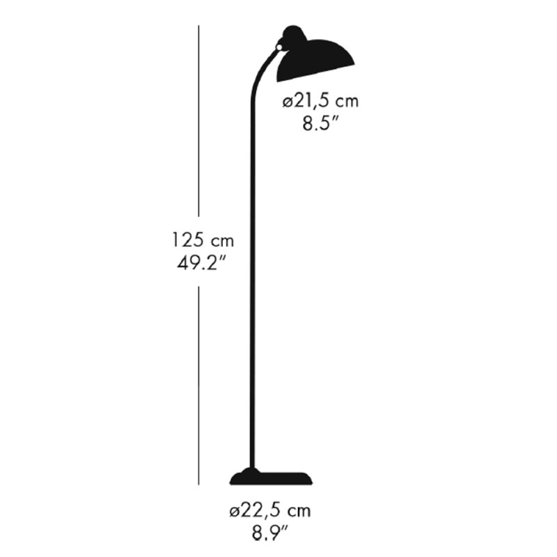 Specification Image for Fritz Hansen Kaiser Idell 6556 Floor Lamp
