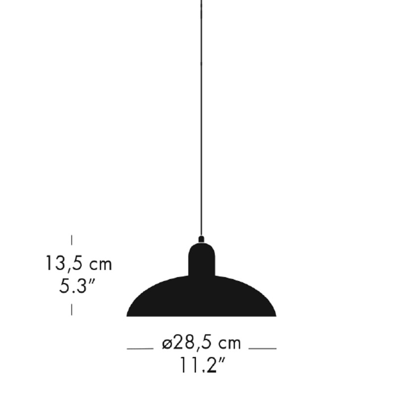 Specification Image for Fritz Hansen Kaiser Idell 6631 Pendant