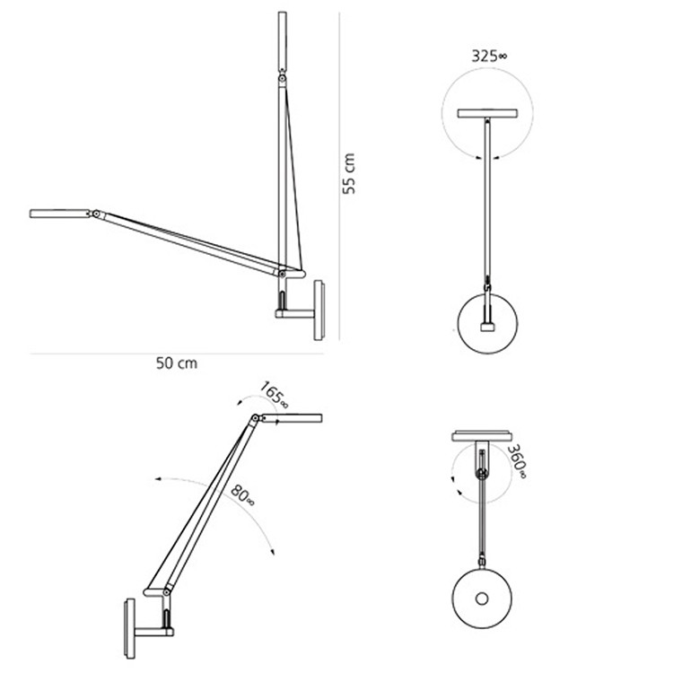 Specification Image for Artemide Demetra Micro Wall light