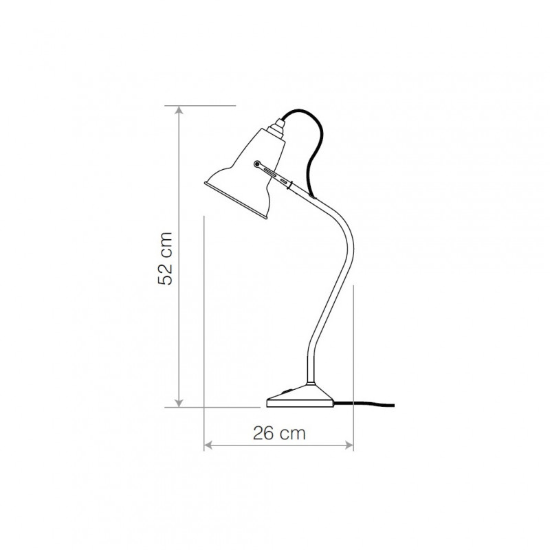 Specification Image for Anglepoise Original 1227 Mini Ceramic Table Lamp