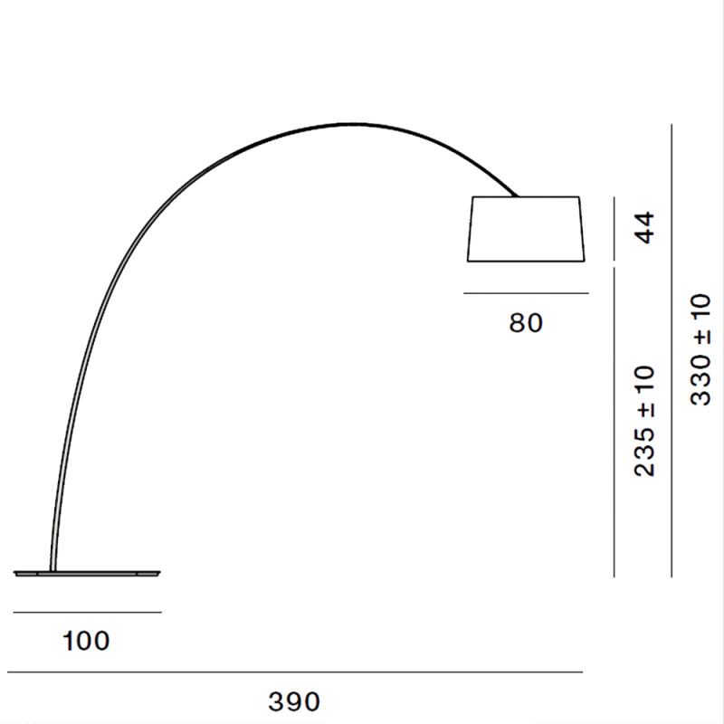 Specification Image for Foscarini Twice as LED Twiggy Floor Lamp