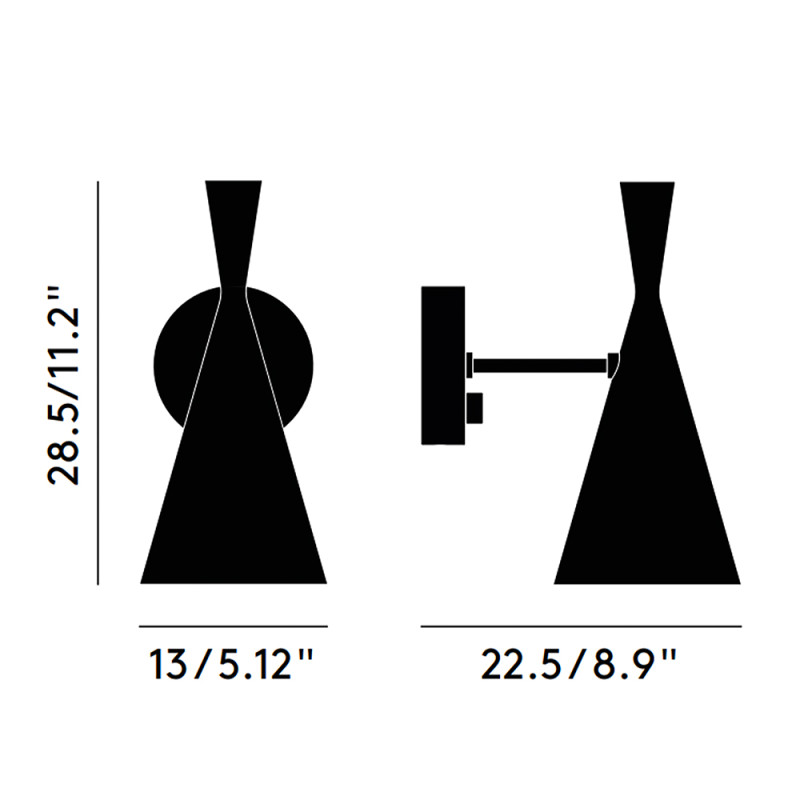 Specification Image for Tom Dixon Beat Wall Lam