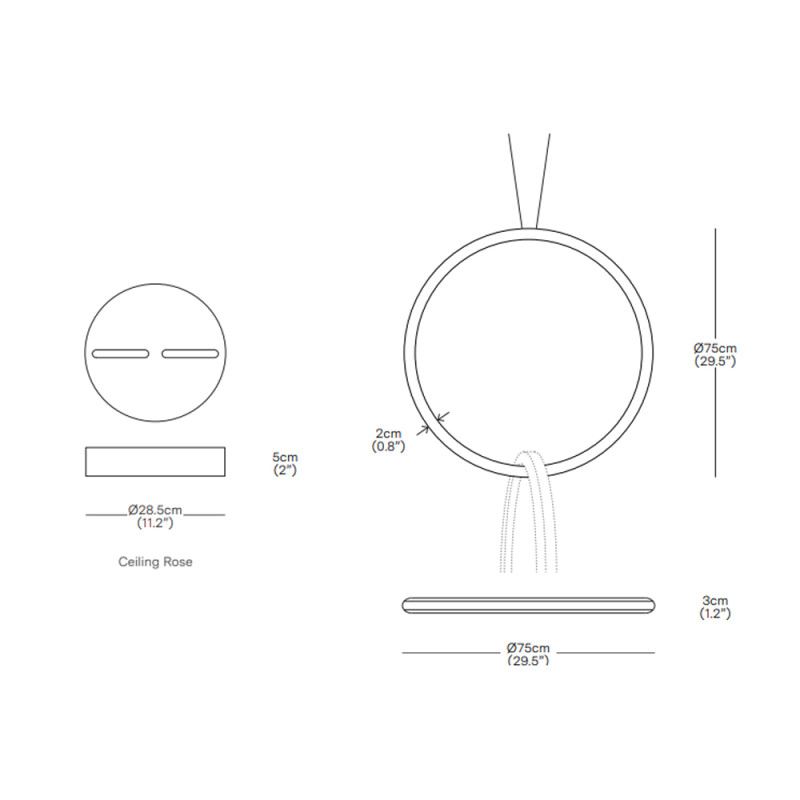 Specification Image for Resident Circus 750 LED Pendant Light