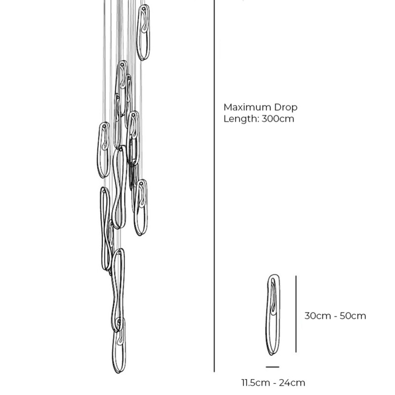 Specification Image for Bocci 87 Series Chandelier