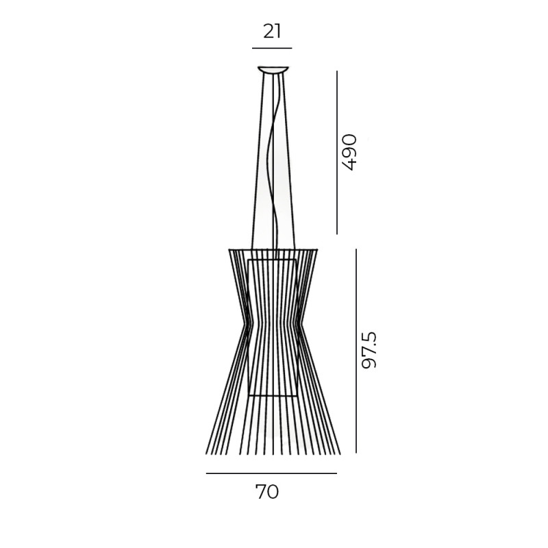 Specification Image for Foscarini Allegro Vivace LED Pendant
