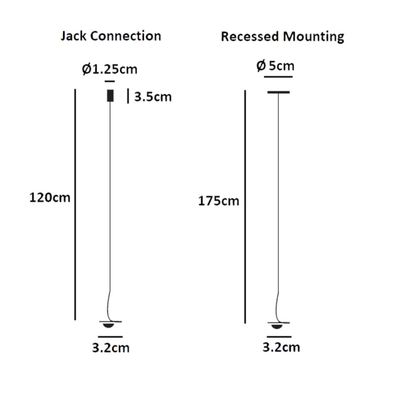 Specification Image for Catellani & Smith Jackie O LED Single Suspension