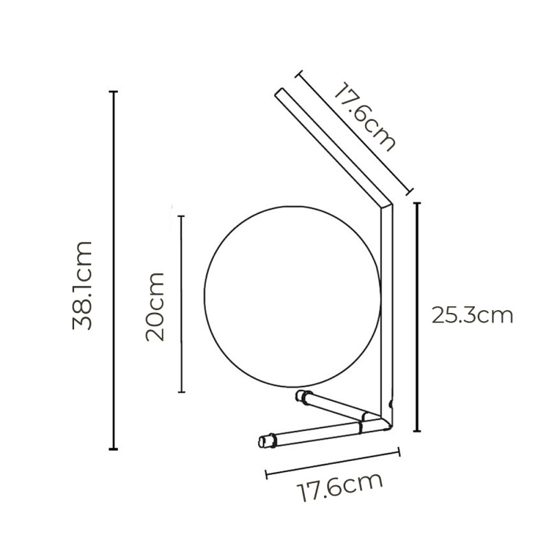Specification Image for Flos IC T1 Low Table Lamp