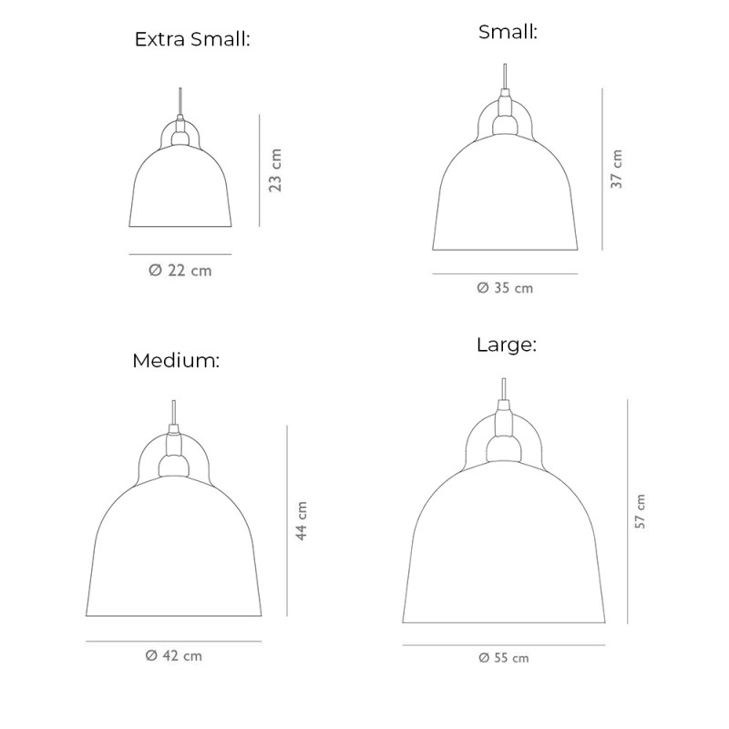 Specification Image for Normann Copenhagen Bell Pendant
