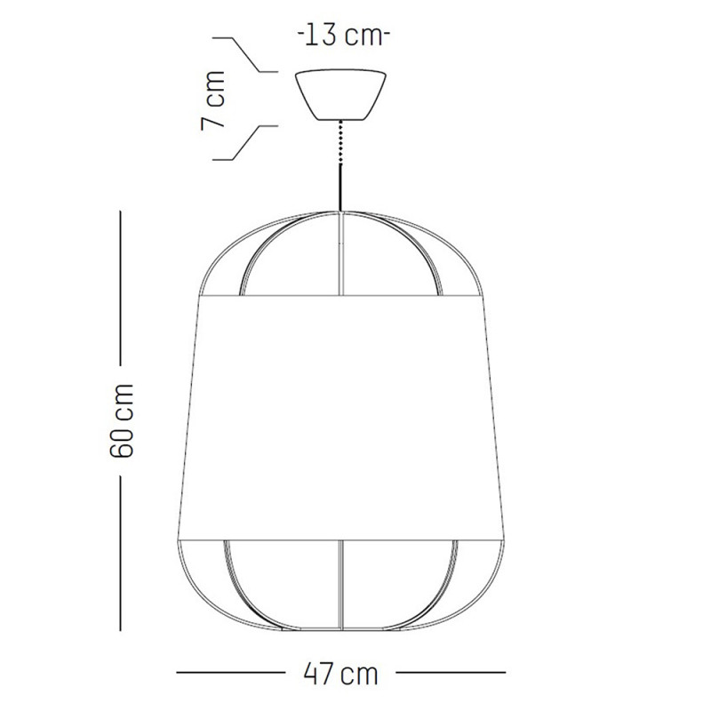 Specification image for Petite Friture Lanterna Pendant