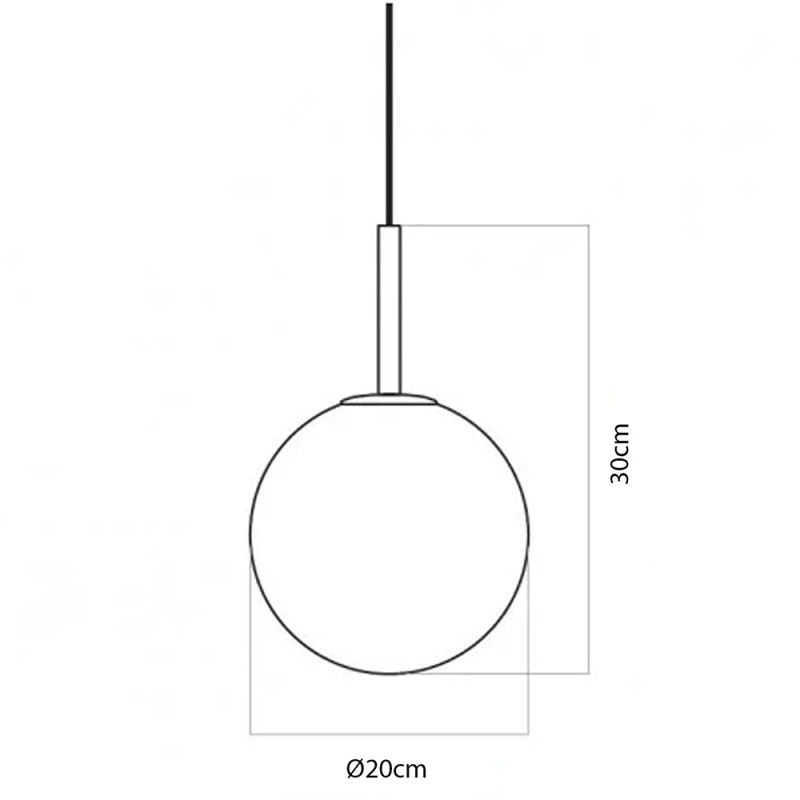 Specification image for Audo Copenhagen TR Bulb Pendant