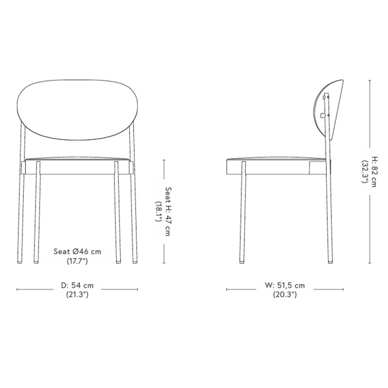 Specification Image for Verpan Series 430 Chair