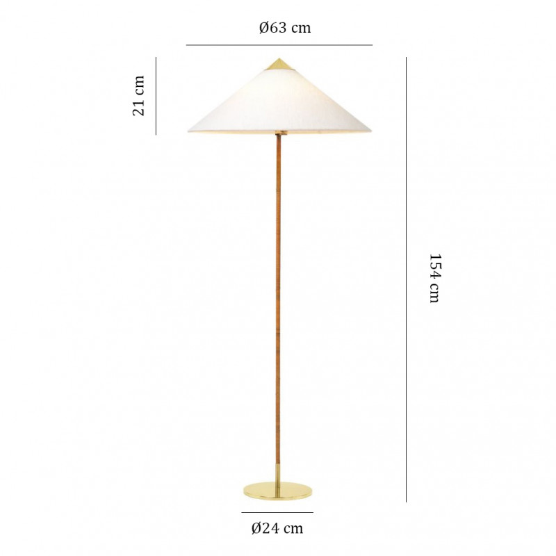 Specification Image for Gubi Tynell 9602 Floor Lamp