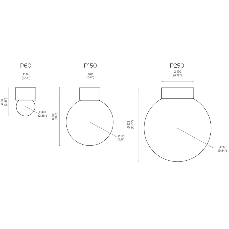 Specification Image for Michael Anastassiades Architectural Sconce Ceiling  Wall Light