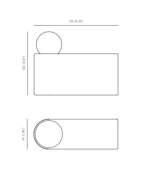 Specification Image for Michael Anastassiades Porcelain Series D2 Wall Light