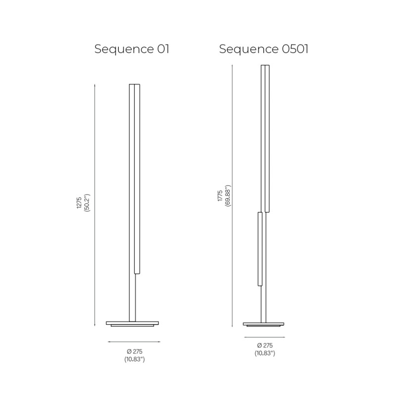 Specification Image for Michael Anastassiades One Well Known Sequence Floor Lamp