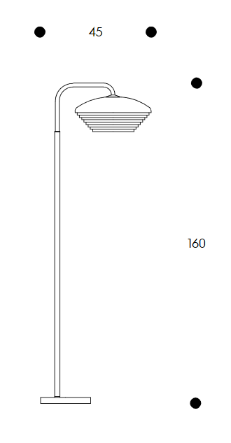 Specification Image for Artek A811 Floor Lamp