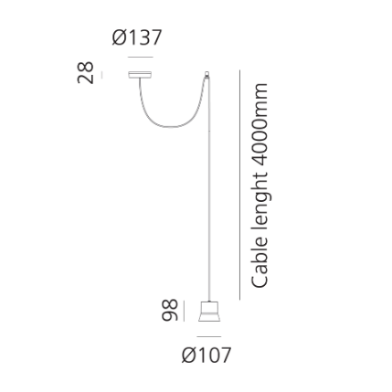 Specification image for Artemide Gio LED Light Decentrata