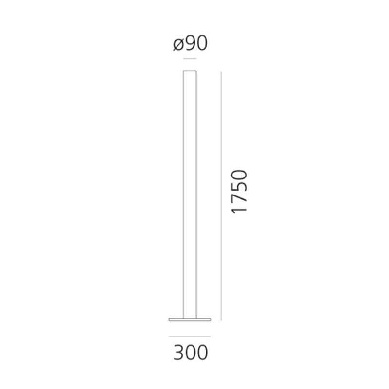 Specification Image for Artemide Ilio LED Floor Light App Compatible
