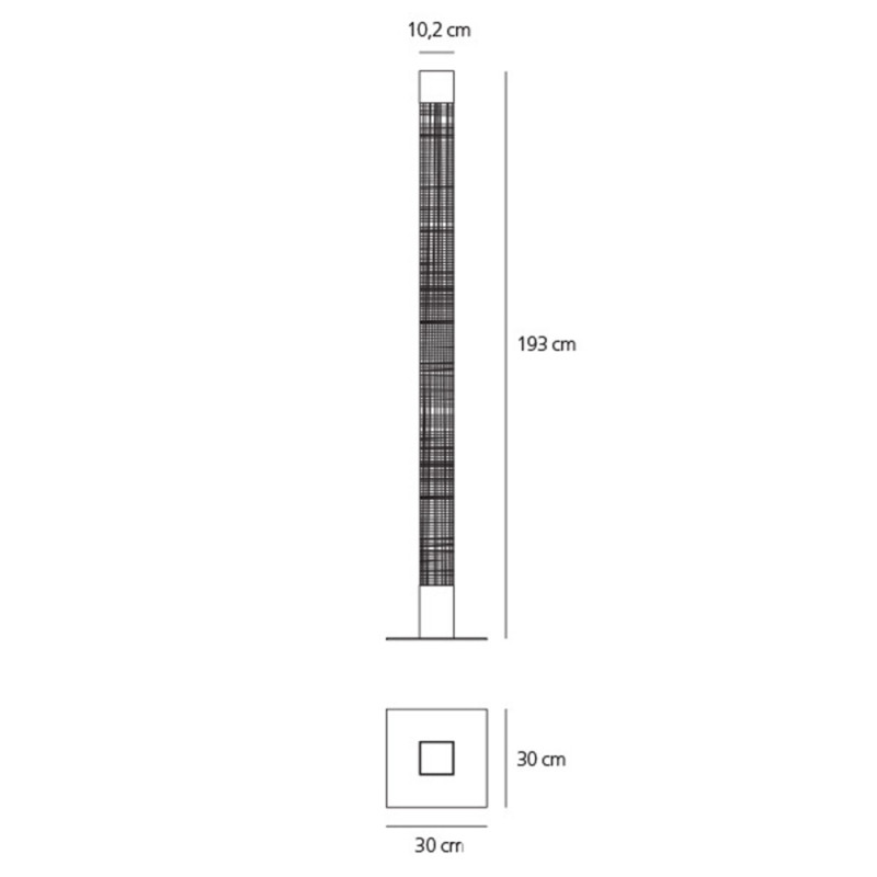 Specification Image for Artemide Mimesi LED App compatible Floor Lamp