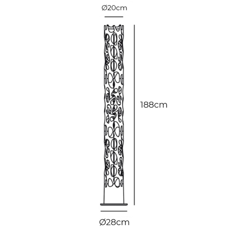 Specification image for Artemide New Nature App Compatible LED Floor Lamp