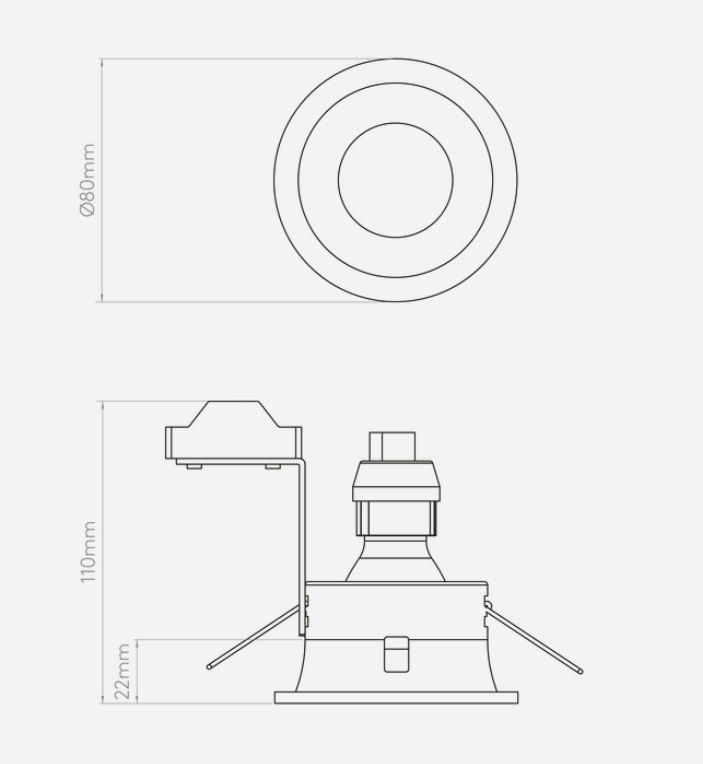 Specification image for Astro Minima IP65 Recessed Light