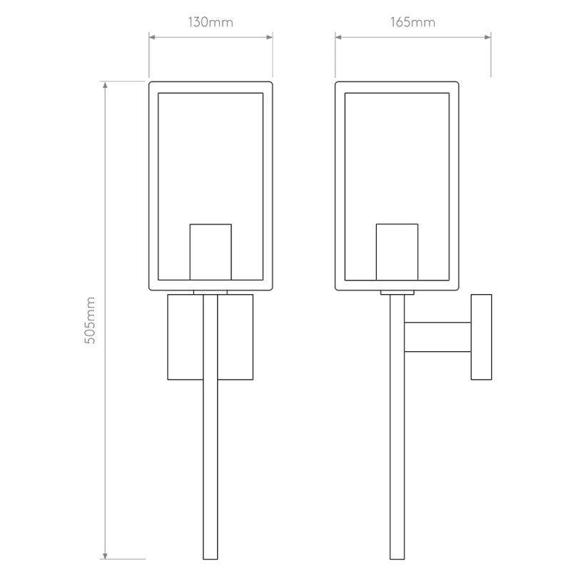 Specification Image for Astro Coach 130 Wall Light Exterior