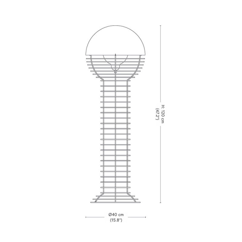 Specification Image for Verpan Wire Floor Lamp
