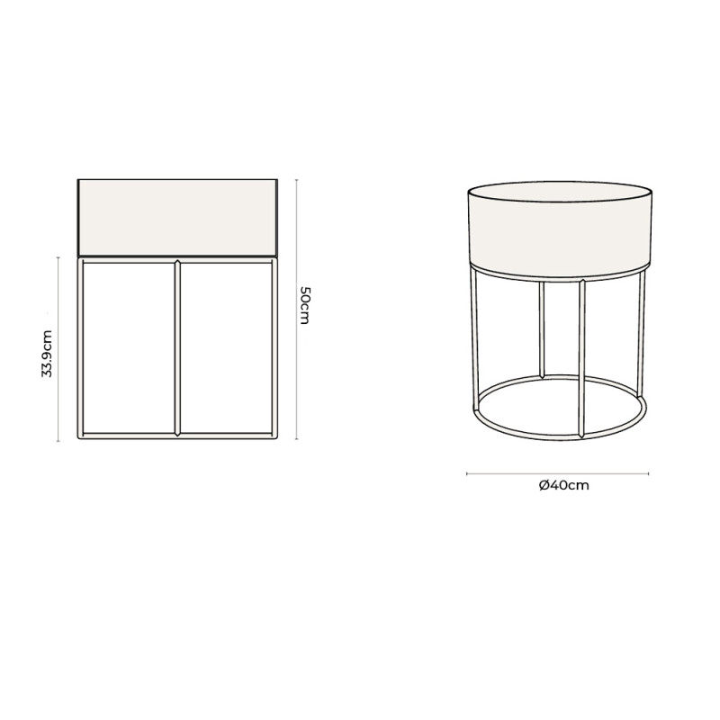 Specification Image for Ferm Living Plant Box Round