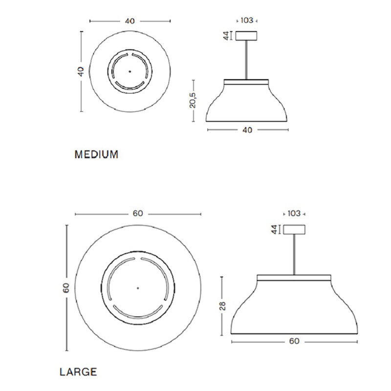 Specification Image for HAY PC Pendant Light